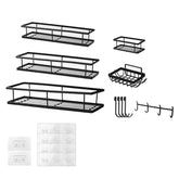 Wall-mounted Punch-free Bathroom Toiletry Storage Rack