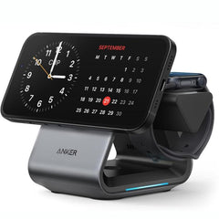 ANKER B2599 15W 3 In 1 Desktop Magnetic Wireless Charger Docking Station For iPhone / iWatch / AirPods, US Plug, B2599