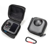 For GoPro MAX2 Compact Hard Shell Carrying Case Protective Storage Bag With Carabiner Clip, Carrying Case