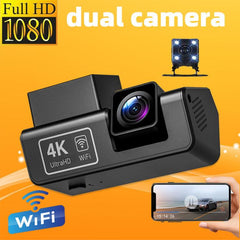 M68 1080P HD Night Vision Screenless Dash Camera 24-Hour Parking Monitoring Recorder, Front + WIFI, Front + Rear + WIFI