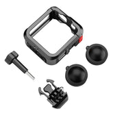 For GoPro MAX2 Aluminum Alloy Cage Kit Protective Frame With Dual Cold Shoe Mounts, Kit A, Kit B