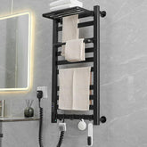 Smart Touchscreen Display Electric Heated Towel Rack Bathroom Drying Rack, Large Black Left Wiring, Medium Platinum Right Wiring, Medium Platinum Left Wiring, Medium White Right Wiring, Medium White Left Wiring