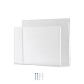 Acrylic Magazine & Book Wall-Mounted Rack For Living Room Office, Single, Double