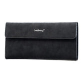 Baellerry C3099 Men Long Wallet Minimalist Flip Cover Multi-Card Holder Business Casual Tri-Fold Matte Clutch