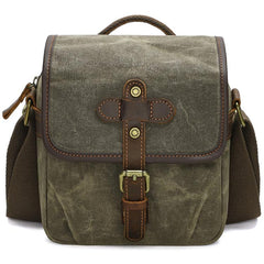 Waxed Canvas Camera Messenger Bag with Adjustable Dividers for DSLR Photography and Travel, L Dusty Yellow, L Army Green, L Deep Gray, S Army Green, S Dusty Yellow, S Deep Gray