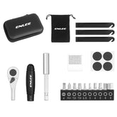 ENLEE 10pcs Bike Ratchet Wrench Repair Kit Multi-Functional Tire Repair Emergency Tool Set, 10pcs