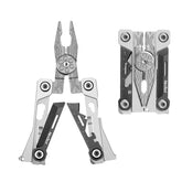 Nextool Silver Blade EDC Tool 14 In 1 Pocket Folding Pliers Screwdriver Wrench Knife With Leather Case
