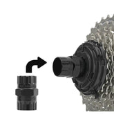 BIKERSAY 2-in-1 Bicycle Freewheel Removal Socket Tool Compatible with Cassette and Threaded Freewheels, BT013X