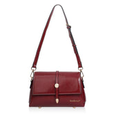 Baellerry N8943 Vintage Waxed Leather Women Small Square Bag With Metal Buckle Single-Shoulder Crossbody Bag