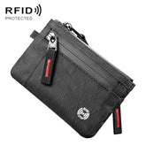 Anti-Theft Card Holder RFID-Protected Portable Key Coin Wallet Multifunctional Travel Document Case, Black With Red Zipper, Black, Black With hook, Black Red Zipper With Hook, Black With Lanyard, Black Red Zipper With Lanyard, Large Black With Red Zipp...