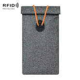 Mobile Signal Shielding Pouch Roll-Up Drawstring Car Key Anti-Theft Bag RFID Credit Card Skimming Protection Pouch