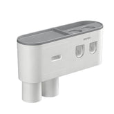 Mengni Bathroom Toothbrush Holder With Dual Toothpaste Dispenser Mouthwash Cup Set, 2 Cups, 3 Cups, 4 Cups, 5 Cups