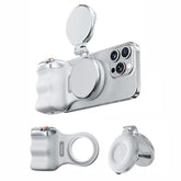 TELESIN Magnetic Phone Mounting Aid Photography Handle Remote Control Assistant, White Camera Grip+Silver Fill Light, White Camera Grip+Tripod+Silver Fill Light, White Camera Grip+White Fill Light, White Camera Grip+Tripod+White Fill Light