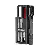 ENLEE EN56 12pcs Bike Ratchet Wrench Set Multifunctional Portable Bicycle Repair Tool Kit, EN56 12pcs