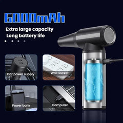 Car Vacuum Cleaner Brushless Wireless Blower Outdoor Mini High-Powered Powerhouse Fan, W16