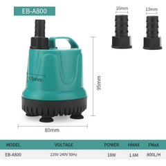 Submersible Aquarium Pump with Bottom Suction for Waste Removal, Water Change and Bottom Filtration, EB-A300 5w, EB-A600 8w, EB-A800 18w, EB-A1000 25w, EB-A1500 40w, EB-A2500 60w, EB-A4000 90w