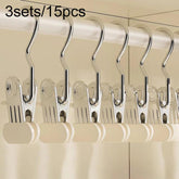 3sets/15pcs Multifunctional Portable Anti-Slip Cap Clip With Hook Non-Marked Storage Clip For Hats, Socks & Skirts