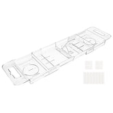 Extendable Foldable Bathtub Shelf Bathroom Storage Shelf, Transparent