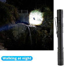 Portable Mini Flashlight Outdoor Waterproof Handheld LED Flashlight, 1 Battery White Light, 2 Battery White Light, 1 Battery Purple Light, 2 Battery Purple Light, 1 Battery Red Light, 2 Battery Red Light