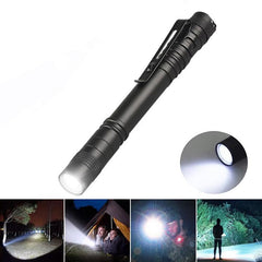 Portable Mini Flashlight Outdoor Waterproof Handheld LED Flashlight, 1 Battery White Light, 2 Battery White Light, 1 Battery Purple Light, 2 Battery Purple Light, 1 Battery Red Light, 2 Battery Red Light