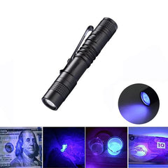 Portable Mini Flashlight Outdoor Waterproof Handheld LED Flashlight, 1 Battery White Light, 2 Battery White Light, 1 Battery Purple Light, 2 Battery Purple Light, 1 Battery Red Light, 2 Battery Red Light