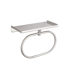 Stainless Steel Towel Ring With Shelf No Drill Wall-Mounted Storage Organizer For Bathroom And Kitchen, Z-1 Silver, Z-1 Black, Z-1 Gold, Z Silver, Z Black, Z Gold