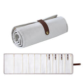 Roll-Up Velvet Jewelry Organizer Bag, Multi-Compartment Storage for Gold Necklaces, Bracelets & Accessories