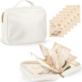 Jewelry Carry Case with 5 Clear Zipper Pages Ring Earring Necklace Organizer