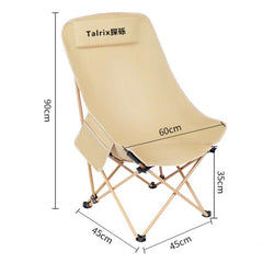 Talrix Outdoor Camping Moon Chair Portable Folding Beach Chair, Classic Black, Classic Gold, Tall Black, Tall Gold, 3-Level Adjustable Black, 3-Level Adjustable Gold, With Leg Rest Black, With Leg Rest Gold