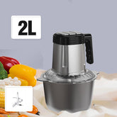 Stainless Steel Meat Grinder Home Multi-Function Electric Food Processor, 2L, 3L