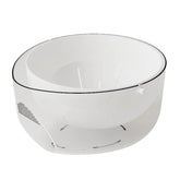 Double-Layer Fruit Vegetable Washing & Draining Basket Household Kitchen Rice Draining Basin, Transparent White