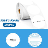 Phomemo 3-Inch 500pcs Thermal Labels For PM241-BT/PM246S/D520-BT Printer, White Bottom Blue Text, Pink Bottom Black Text, Mixed Dyes