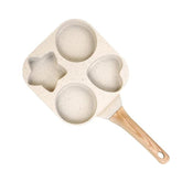 Household Non-Stick 4-Hole Frying Pan Egg & Burger Maker Pan
