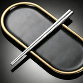 304 Stainless Steel Food-Grade Tableware, LsCook 24cm Square Chopsticks, LsCook 24cm Square Chopsticks+No. 1 Pointed Spoon