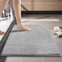 Bathroom Stain-Resistant Chenille Short-Pile Absorbent Non-Slip Mat, 40x60cm, 50x80cm, 60x90cm