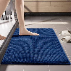 Bathroom Stain-Resistant Chenille Short-Pile Absorbent Non-Slip Mat, 40x60cm, 50x80cm, 60x90cm