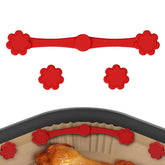 Magnetic Silicone Buckle for Air Fryer Parchment Paper Heat Resistant Liner Clips, Flower Red, Flower Black, Flower Gray, Square Red, Square Black, Square Gray, Teardrop Gray, Teardrop Black, Teardrop Red, Extended Red, Extended Black, Extended Gray