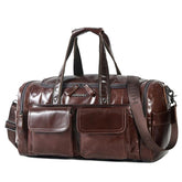 HUMERPAUL MH484 Men Leather Business Travel Bag Large Capacity Carry Bag, MH484