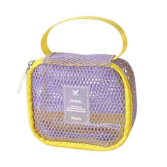 Mesh Multi-Functional Cosmetic Bag Large-Capacity Travel Makeup Storage Bag, Square Pink, Square Green, Square Purple, Octopus Pink, Octopus Green, Octopus Purple