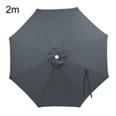 Universal Patio Umbrella Replacement Canopy UV30+ Protective Waterproof Polyester Fabric, 2m 8 Ribs, 2.5m 8 Ribs