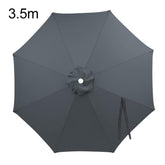 Universal Patio Umbrella Replacement Canopy UV30+ Protective Waterproof Polyester Fabric, 3.5m 8 Ribs, 4m 8 Ribs
