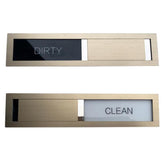 Dishwasher Magnet Clean Dirty Sign 304 Grade Stainless Steel Brushed Finish, Slide to Change