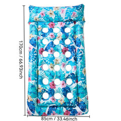 Inflatable Thickened Floating Bed Water Air Lounger, Cool Floral Holes, Colorful Fruit Fun Holes, Mermaid Kids Size, Pink Butterfly Kids Size, Blue Bow Kids Size, Mermaid Adult Size, Pink Butterfly Adult Size, Blue Bow Adult Size