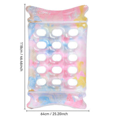 Inflatable Thickened Floating Bed Water Air Lounger, Cool Floral Holes, Colorful Fruit Fun Holes, Mermaid Kids Size, Pink Butterfly Kids Size, Blue Bow Kids Size, Mermaid Adult Size, Pink Butterfly Adult Size, Blue Bow Adult Size