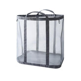 Large Mesh Laundry Basket With Handles Wall-Mounted & Foldable Dirty Clothes Hamper Portable Toy Storage Bag