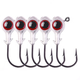 HENGJIA JI042 5pcs /Pack Jig Head Hook Saltwater Reinforced Sharp Point Fishing Hook, 2.5g, 3.5g, 5g, 7g, 10g