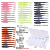 Soft Bait Crankbait Hook Set Split Soft Lure, HENGJIA 60pcs /Box, HENGJIA 65pcs /Box