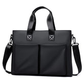 WEIXIER Men Briefcase Laptop Bag Waterproof Business Messenger Bag with Luggage Strap