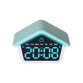 Atmosphere Cabin Digital Alarm Clock With 8-Color Night Light LED Desktop Clock With Snooze, DST, Adjustable Brightness