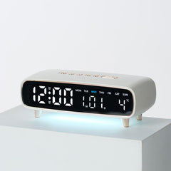 LED Digital Alarm Clock With Night Light, Date/Weekday/Temperature, 2 Alarms, Countdown Timer, 3 Brightness Levels, USB Output Port